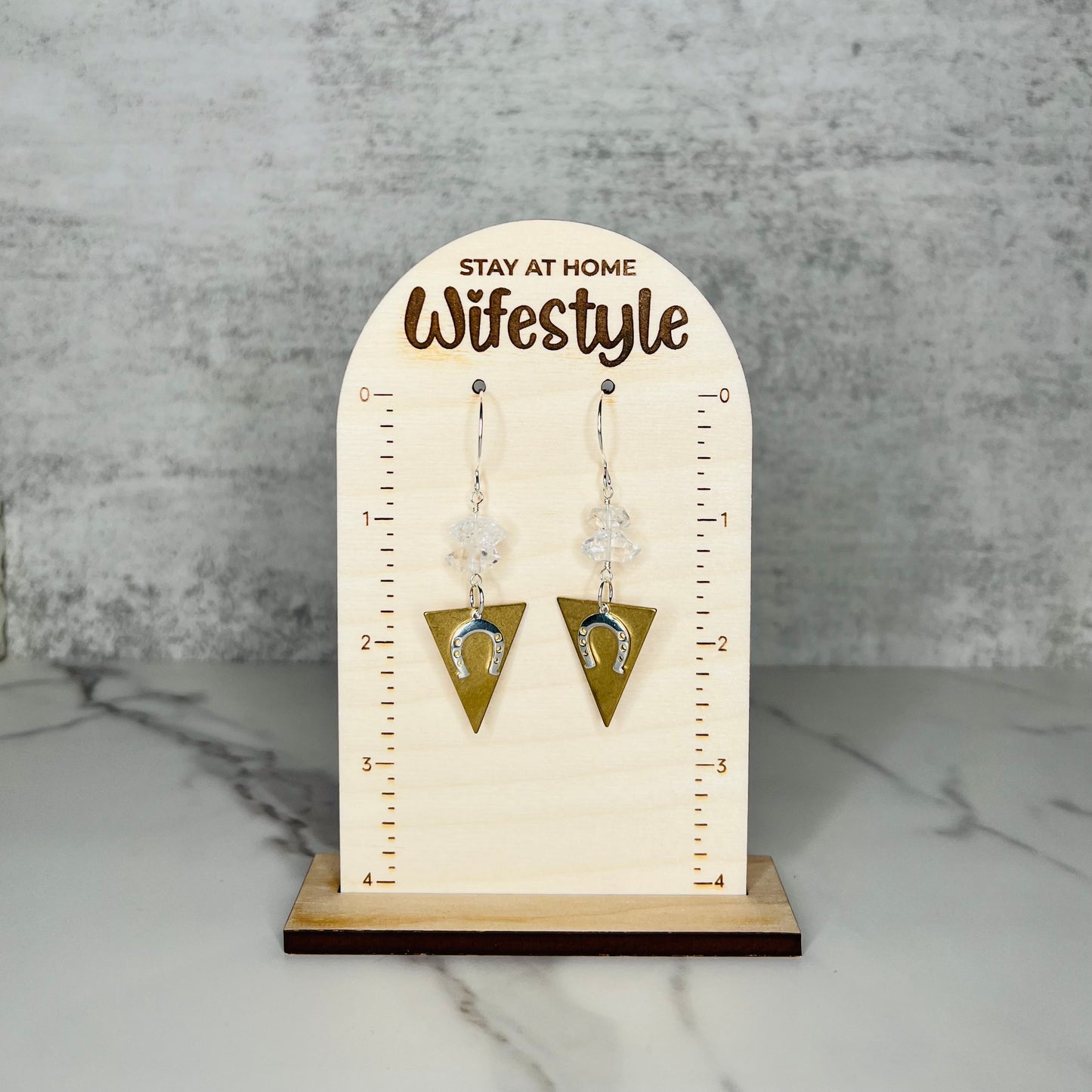 Horseshoe Triangle Earrings