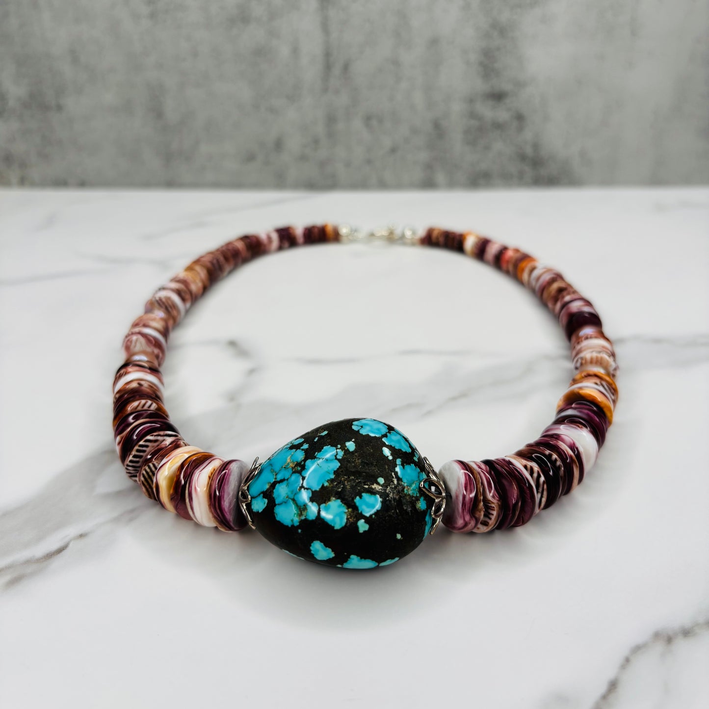 Bold Statement: Number 8 Turquoise Necklace