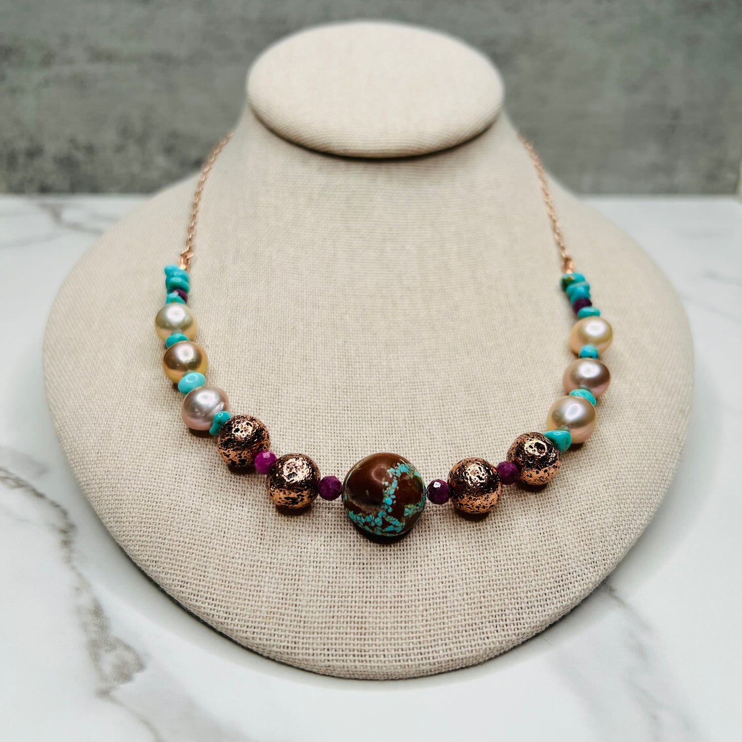 Turquoise Gemstone Mix Necklace