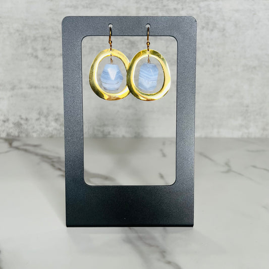 Periwinkle Gold Shimmer Earrings
