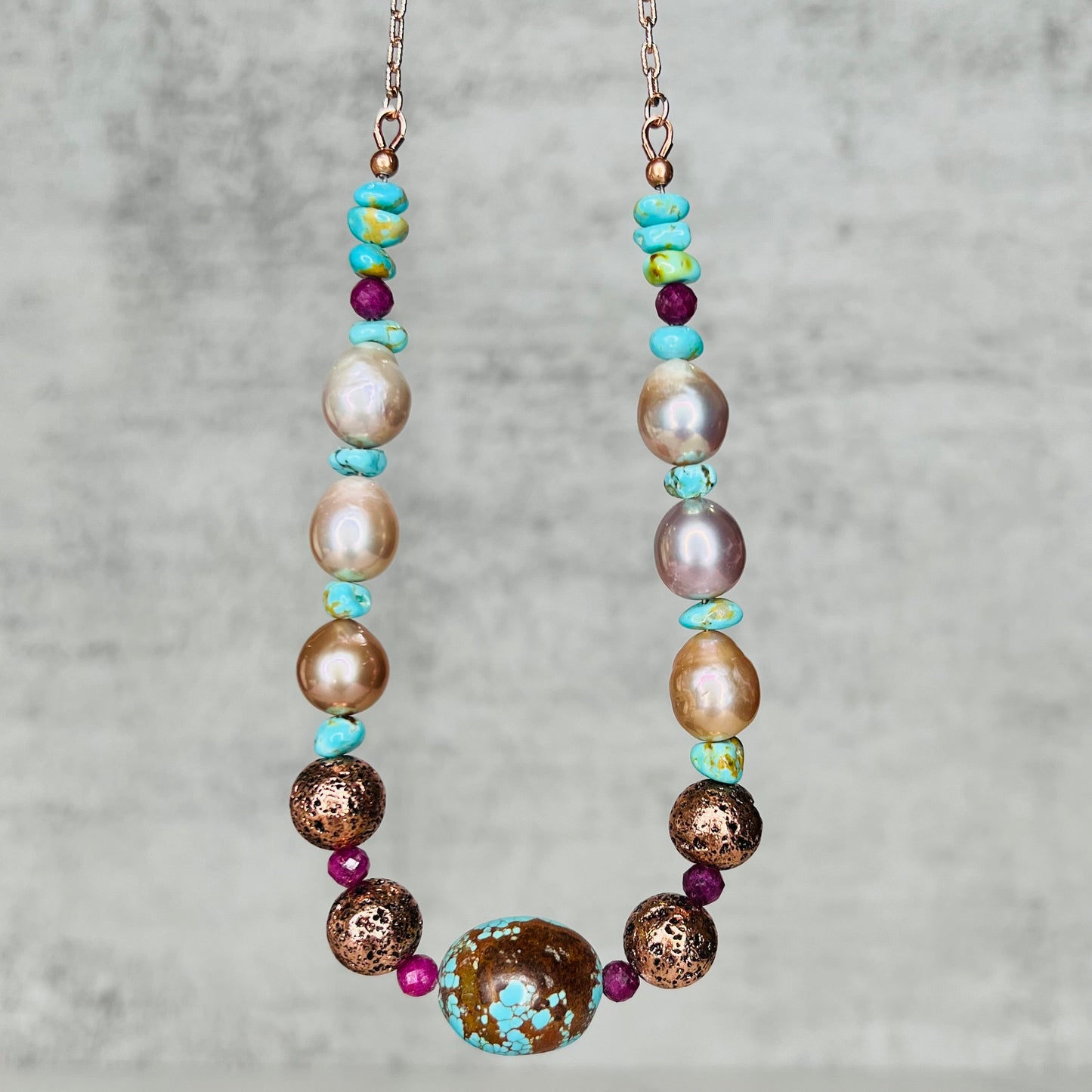 Turquoise Gemstone Mix Necklace